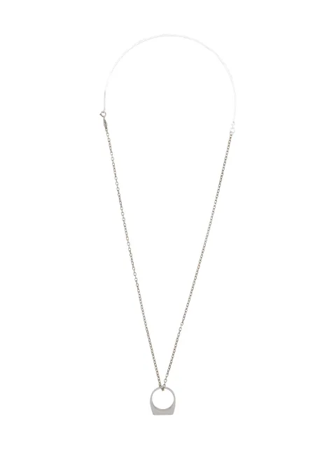 Maison Margiela Décortiqué ring charm necklace Silver S50UU0048S12664