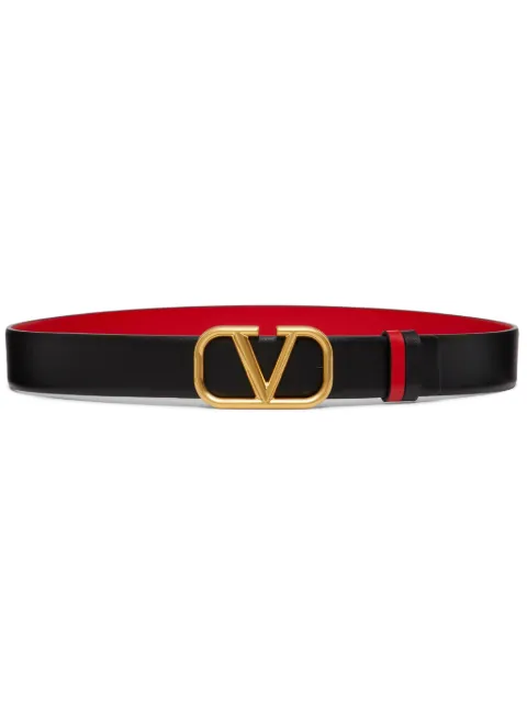 Valentino Garavani 30mm VLogo Signature reversible belt Black WT0T15ZFR