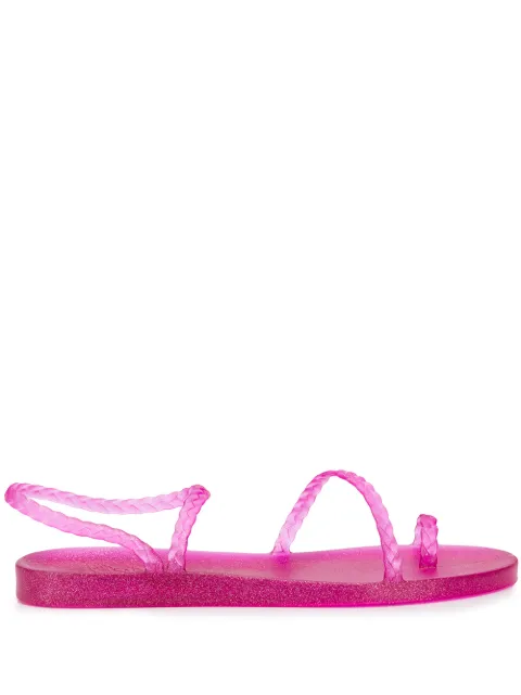 Ancient Greek Sandals Eleftheria glitter sandals Pink ELEFTHERIAJELLYCLEARFUCHSIAGLITTER