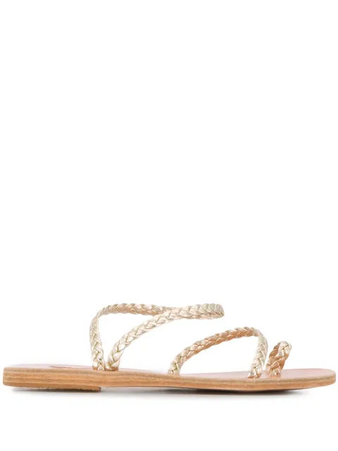 Ancient Greek Sandals Eleftheria braided sandals Gold ELEFTHERIANAPPAPLATINUM