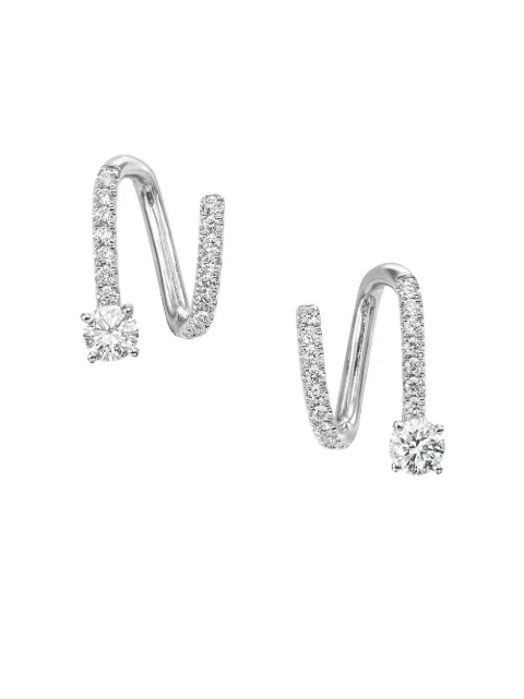 Anita Ko 18kt white gold diamond spiral earrings Silver AKCOR10WG