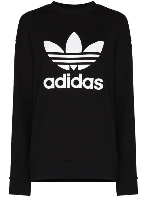 adidas logo-print cotton sweatshirt Black FM3272