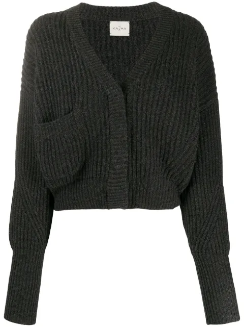 Le Kasha Monaco cropped cashmere cardigan Grey MONACO0911