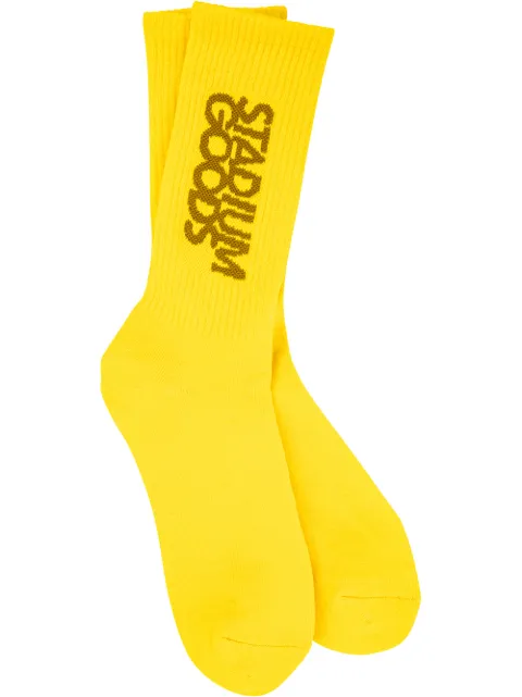 STADIUM GOODS® ribbed logo "Sunflower" socks Yellow SGS0114