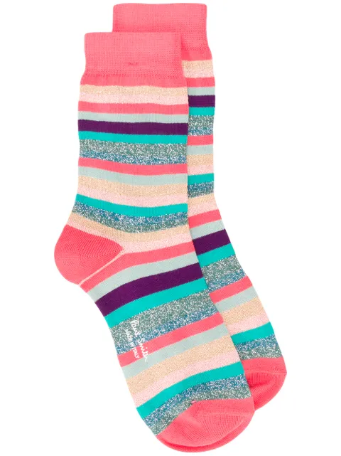 Paul Smith striped pattern socks Pink W1A086DAK511