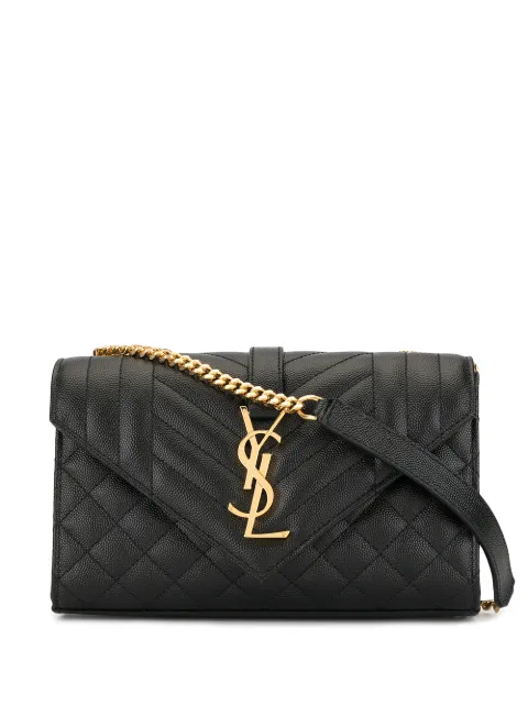 Saint Laurent small Envelope crossbody bag Black 600195BOW91