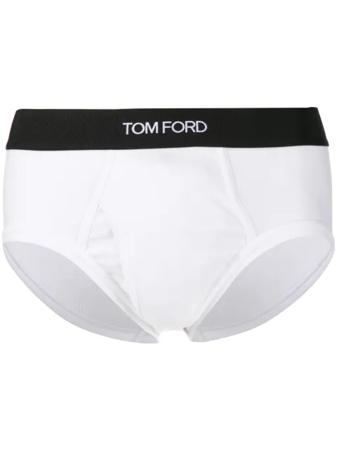 TOM FORD logo-embellished briefs White T4LC10040