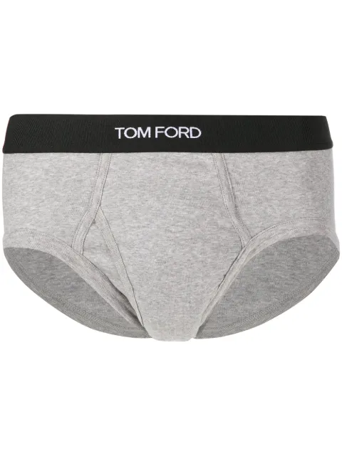 TOM FORD logo-embellished briefs Grey T4LC1004