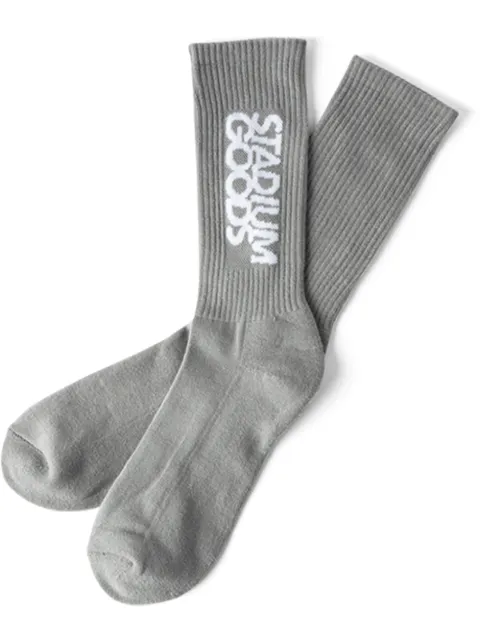STADIUM GOODS® logo "Cool Grey" crew socks Grey SGS0117