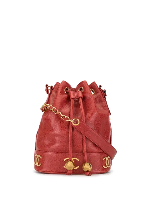 CHANEL Pre-Owned 1994-1999 Triple CC shoulder bag Red 3045175