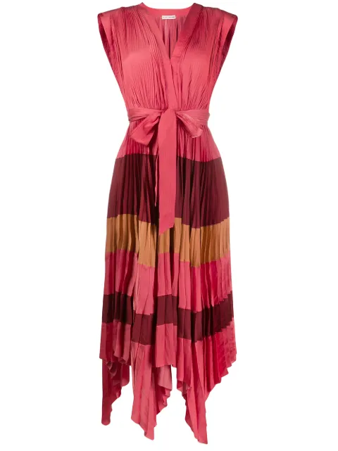 Ulla Johnson pleated stripe dress Pink PS200128