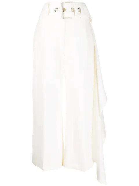 JW Anderson belted cropped trousers White TR0019PG0130002