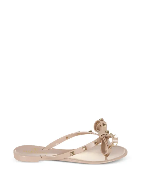 Valentino Garavani Rockstud bow-embellished sandals Neutrals WS0552PVS