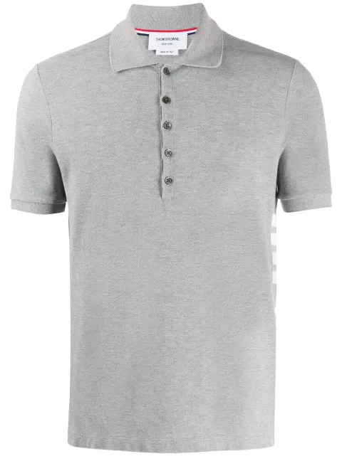 Thom Browne 4-Bar piqué polo shirt Grey MJP110A0005000055