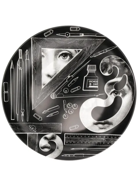 Fornasetti portrait print plate Black PTVX391