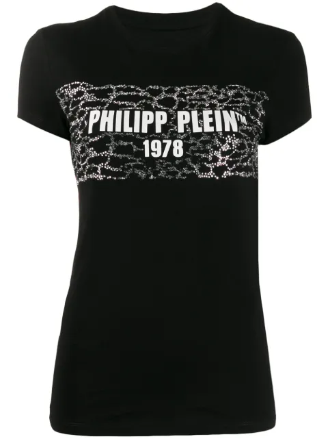Philipp Plein logo print slim-fit T-shirt Black S20CWTK1962PTE003N