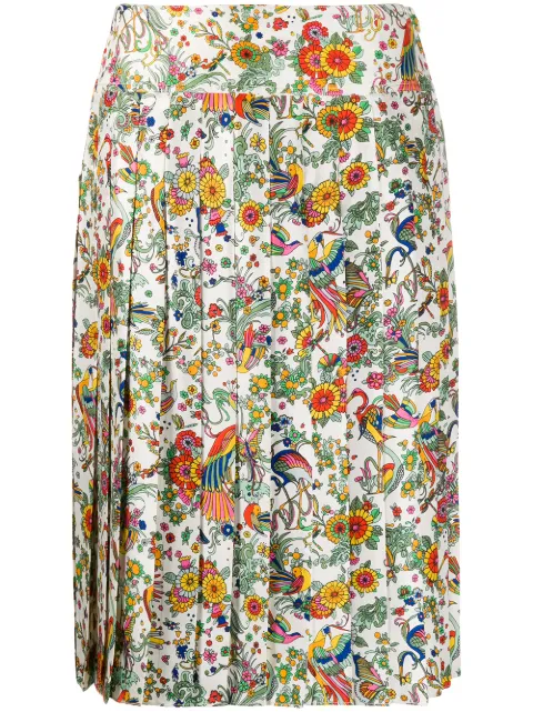 Tory Burch floral print pleated skirt White 61893