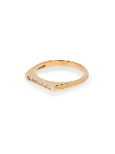 Lizzie Mandler Fine Jewelry 18kt yellow gold Knife Edge diamond ring Gold R310WDY