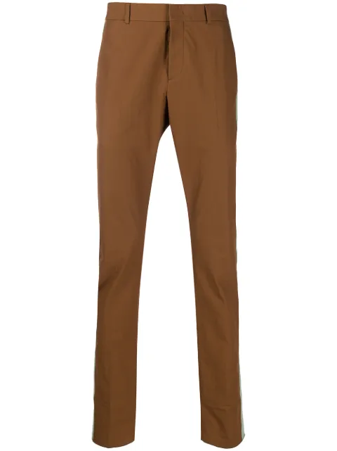 Valentino Garavani contrast panel trousers Brown VRBE50665