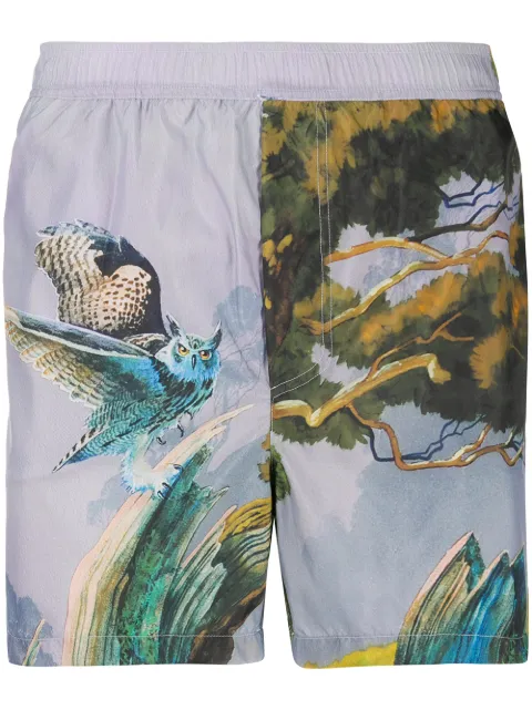 Valentino Garavani Floating Island print swim shorts Grey VUH0286BP