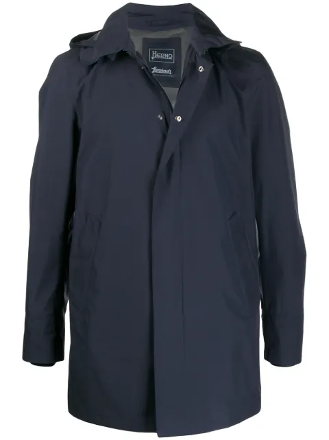 Herno hooded raincoat Blue IM038UL11101