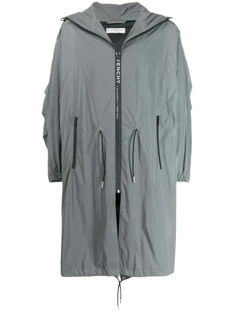 Givenchy hooded drawstring-waist parka Grey BM00EY12F3