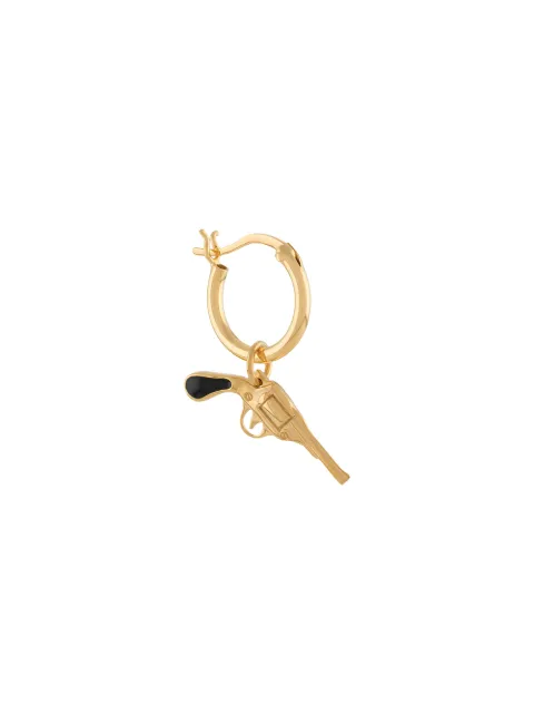 True Rocks pistol hoop earring Gold MENPISTOLHOOPEARRINGBLACKGOLD