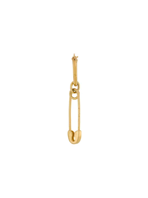 True Rocks safety pin hoop single earring Gold MENGOLDSAFETYPINHOOPEARRING