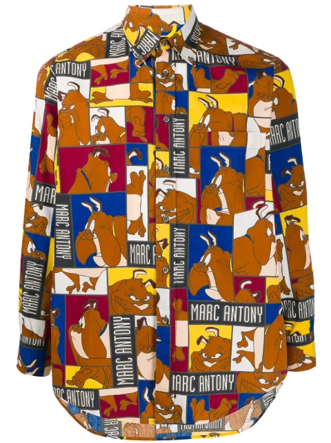 JC de Castelbajac Pre-Owned 1980s Marc Antony print shirt Brown JCDC319