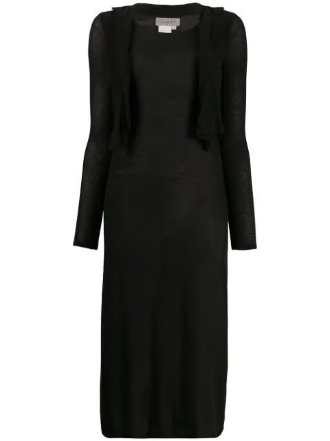 Yohji Yamamoto Pre-Owned 1990s attached jacket dress Black YY180A
