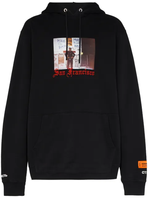 Heron Preston San Francisco hooded sweatshirt Black HMBB005S208090281088