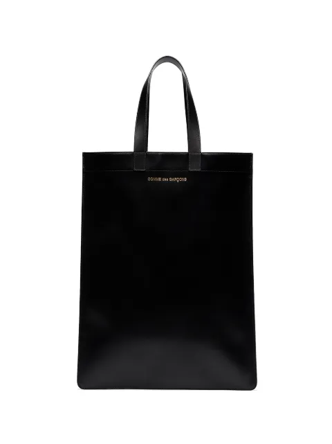 Comme Des Garçons Wallet logo print tote bag Black SA9002