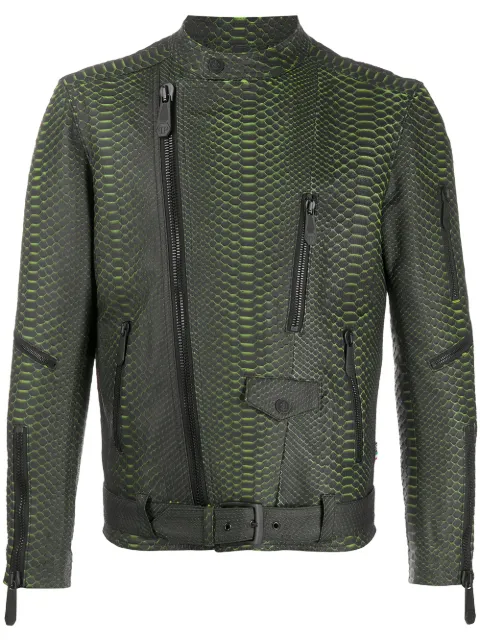 Philipp Plein leather biker luxury Black P20CMLB1098PLE029P