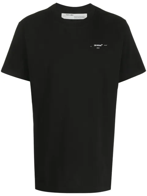 Off-White logo print T-shirt Black OMAA027R201850171001
