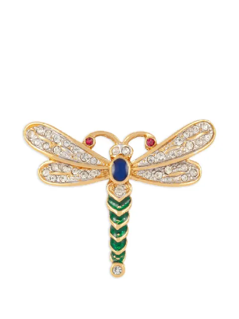 Susan Caplan Vintage 1970s dragonfly brooch Gold PN008936