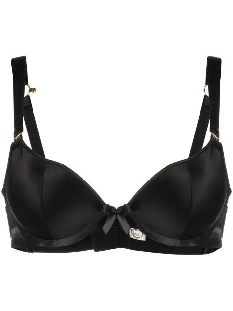 Bordelle push up bra Black SATINBLACKPUSHUPBRA