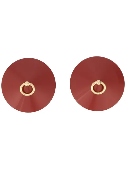 Bordelle enamel O ring nipplets Red OENAMELBURNTREDNIPPLETS