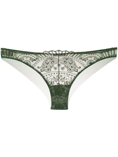 I.D. Sarrieri embroidered briefs Green DARKGREENEMBROIDEREDBRIEF