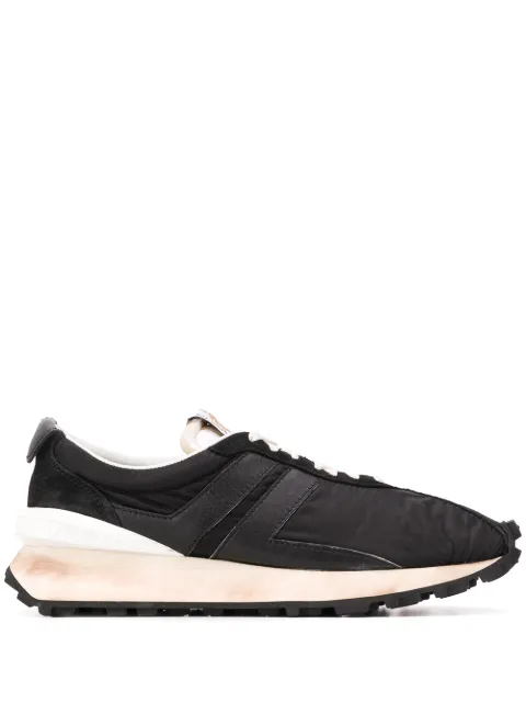 Lanvin paneled leather sneakers Black FMSKBRUNNYLOP20