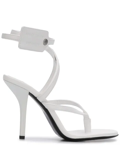 Off-White Zip-Tie 110mm sandals White OWIA229S20LEA0010100