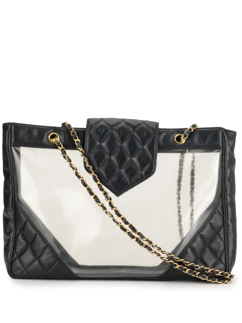 CHANEL Pre-Owned 1990 clear flap shoulder bag Blue 1351530