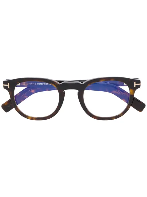 TOM FORD Eyewear round frame glasses Brown FT5629B