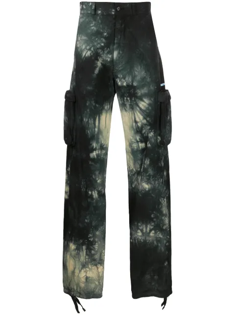 Off-White tie-dye cargo trousers Black OMCF015S20H860536100