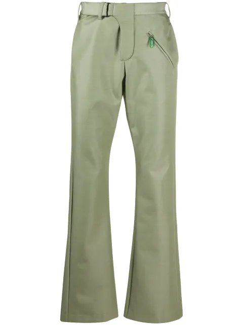 Off-White contour tailored trousers Green OMCA125S20H770204600