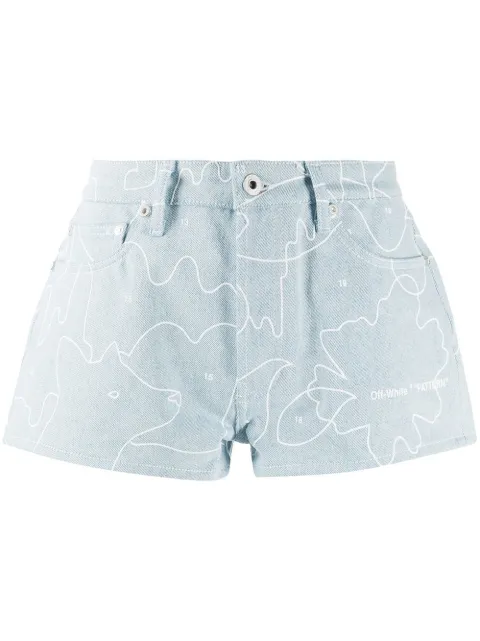 Off-White Puzzle denim shorts OWYC002S20DEN0044501