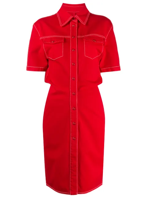 Off-White denim shirt dress Red OWYM003S20DEN0012500