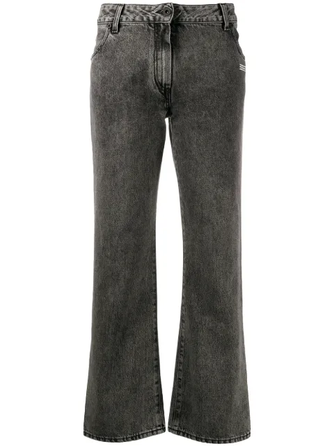 Off-White cropped leg mid-rise jeans Black OWYA004R207740687500