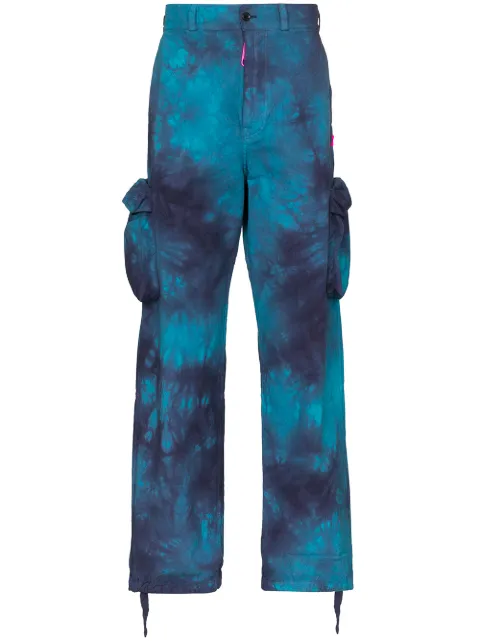 Off-White tie-dyed cargo trousers Black OMCF012R20A660013900