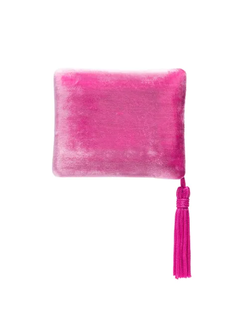 Sophie Bille Brahe tassel-trimmed velvet case Pink PAPINVEL