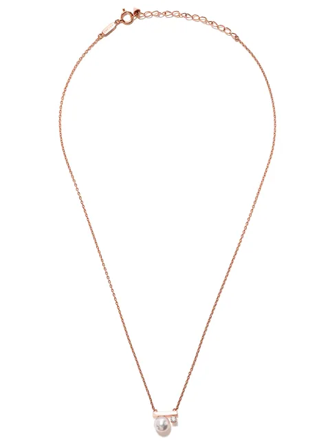 TASAKI 18kt rose gold Collection Line petit Balance Class Akoya pearl and diamond pendant Gold P16744S